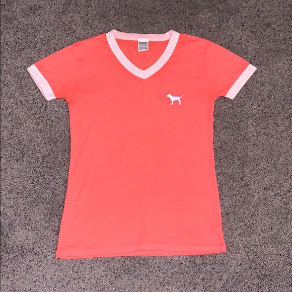 PINK Victoria's Secret Tops - vs pink ringer tee